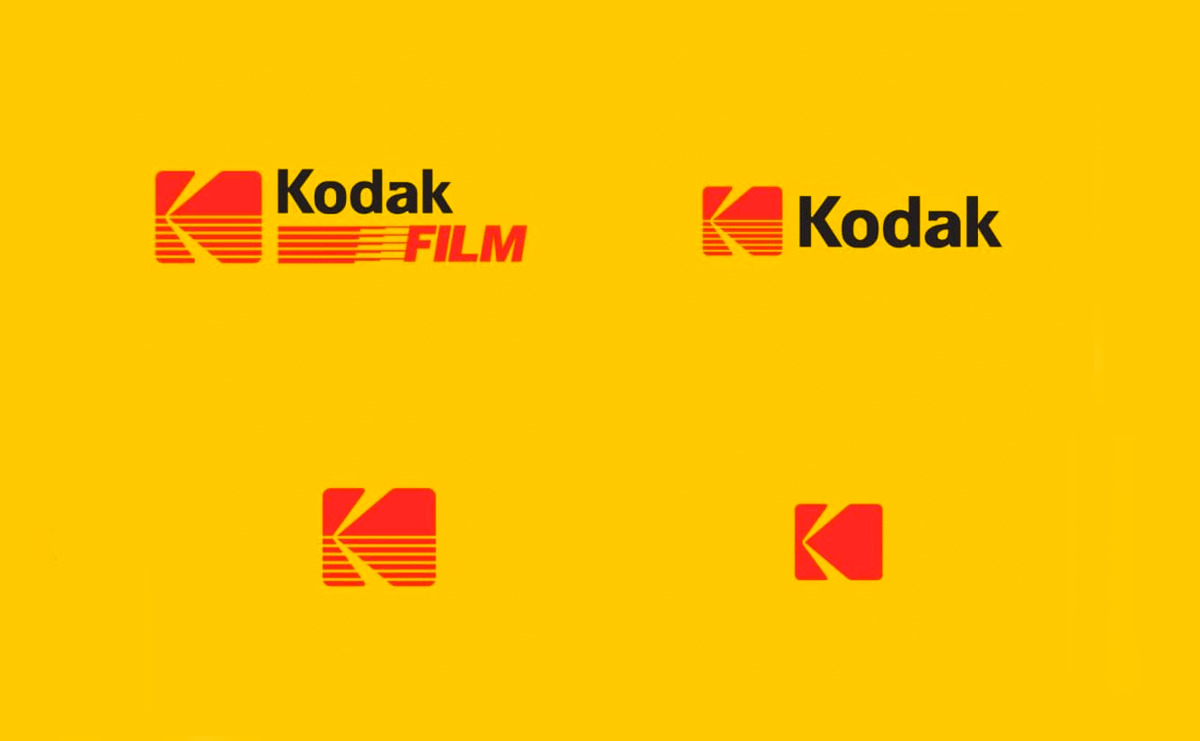 Různé verze loga Kodaku